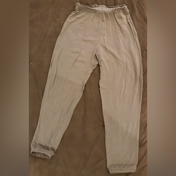 NWOT Pink Rose Army Green Elastic High Waist Light Jogger Pants - M - Picture 4 of 8